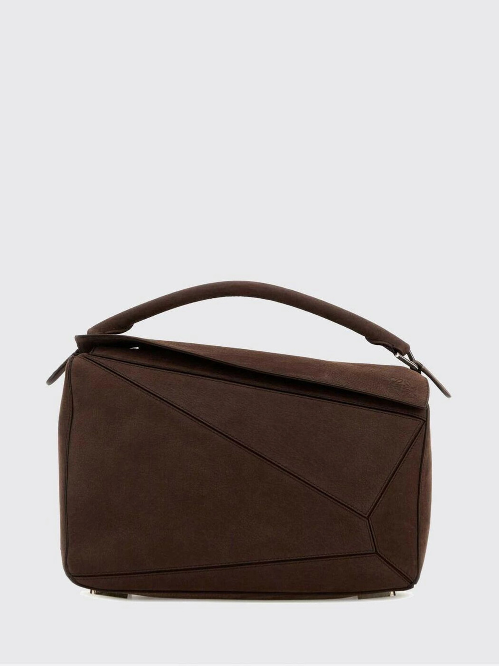 Loewe Puzzle Leather 2Way Crossbody Bag Brown